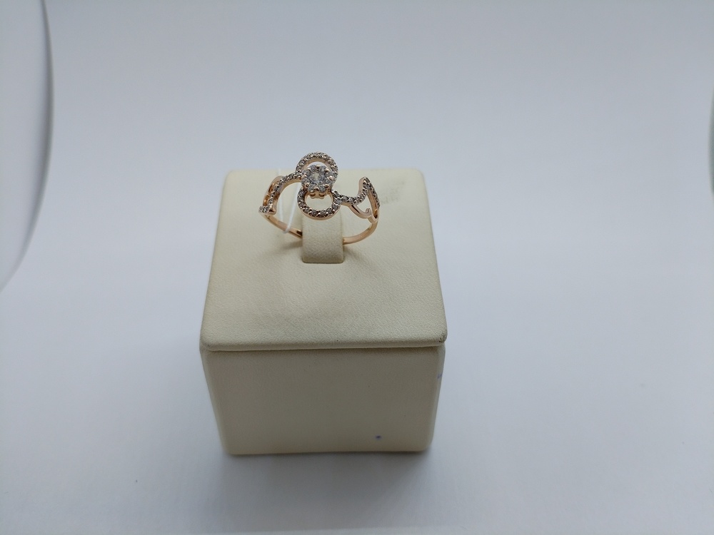 КОЛЬЦО С КАМНЯМИ (Au 585)