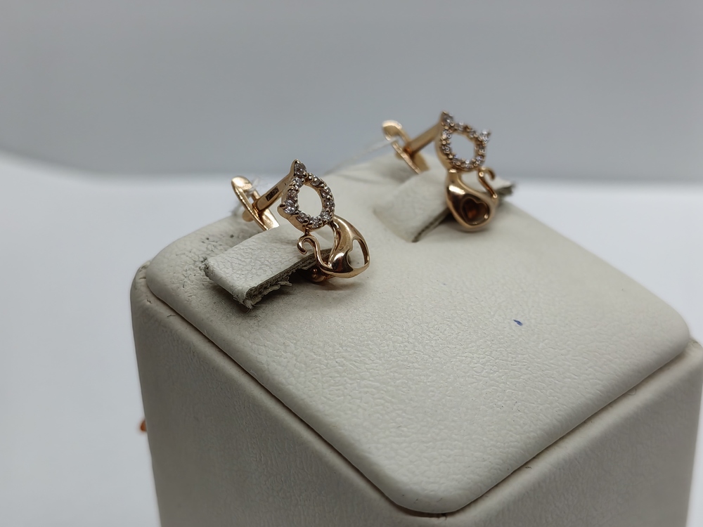 СКМИ585 СЕРЬГИ С КАМНЯМИ (Au 585)