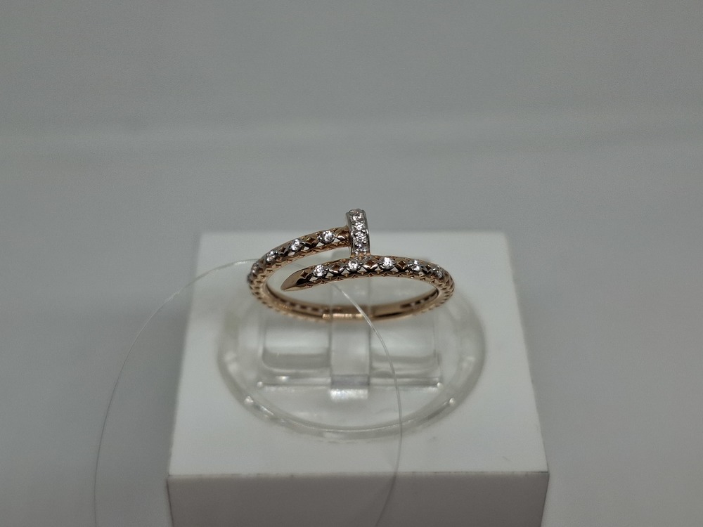 КОЛЬЦО С КАМНЯМИ (Au 585)