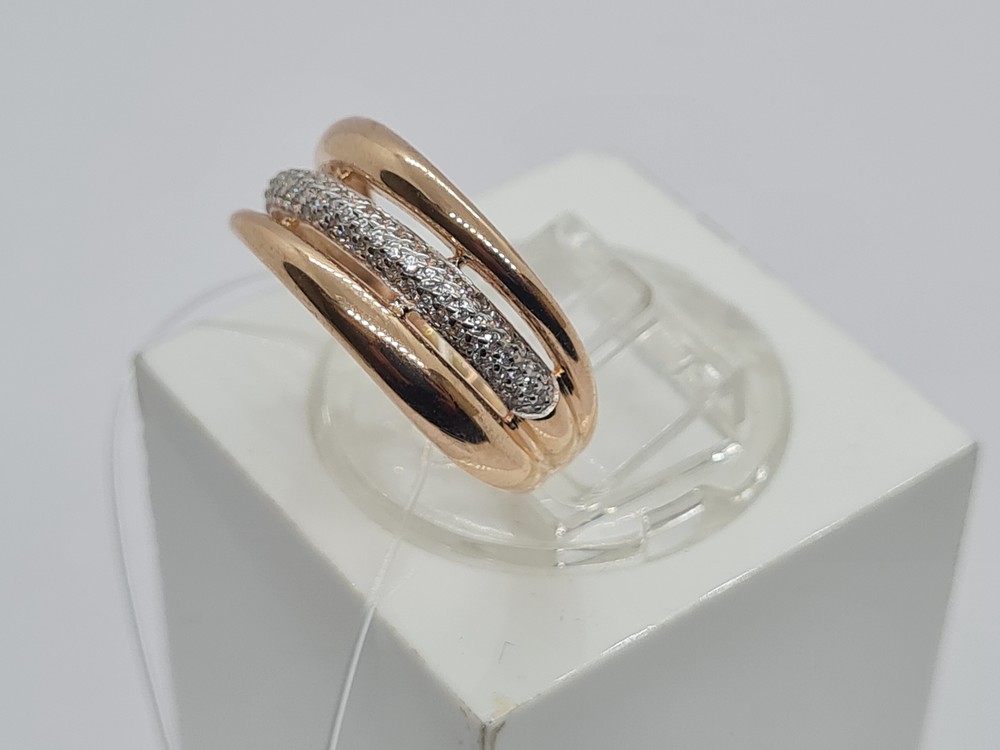 КОЛЬЦО С КАМНЯМИ (Au 585)