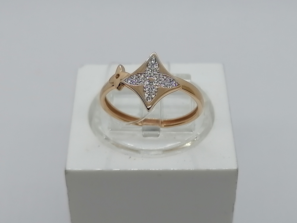 КОЛЬЦО С КАМНЯМИ (Au 585)