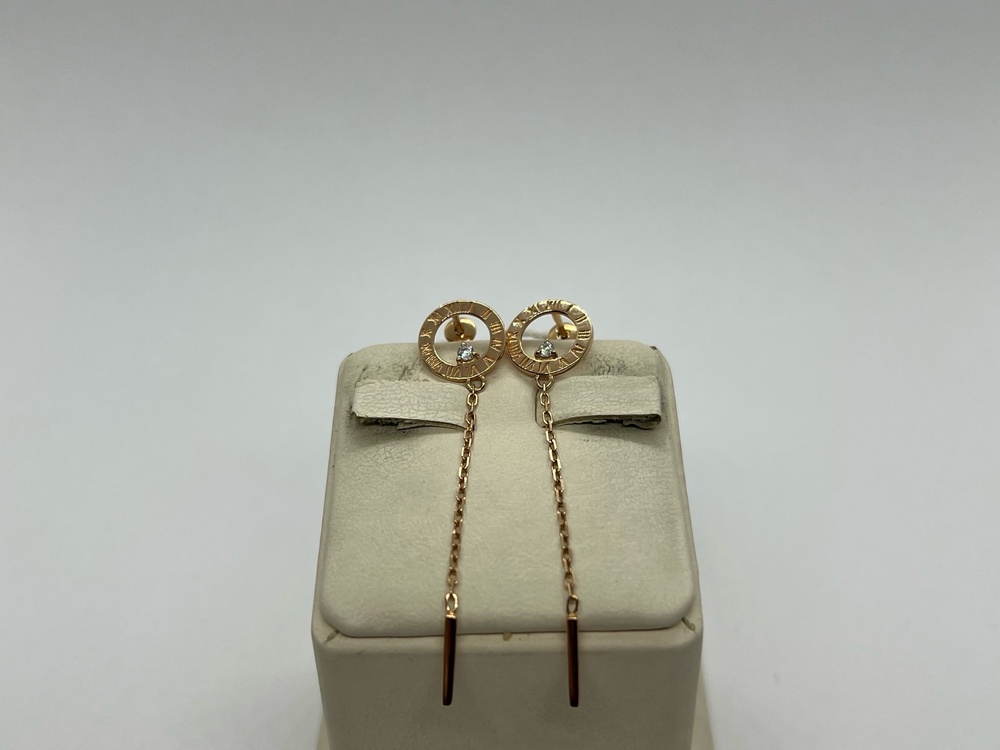 СЕРЬГИ С КАМНЕМ (Au 585)