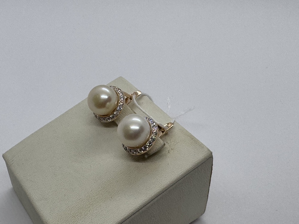 СКМИ585 СЕРЬГИ С КАМНЯМИ (Au 585)