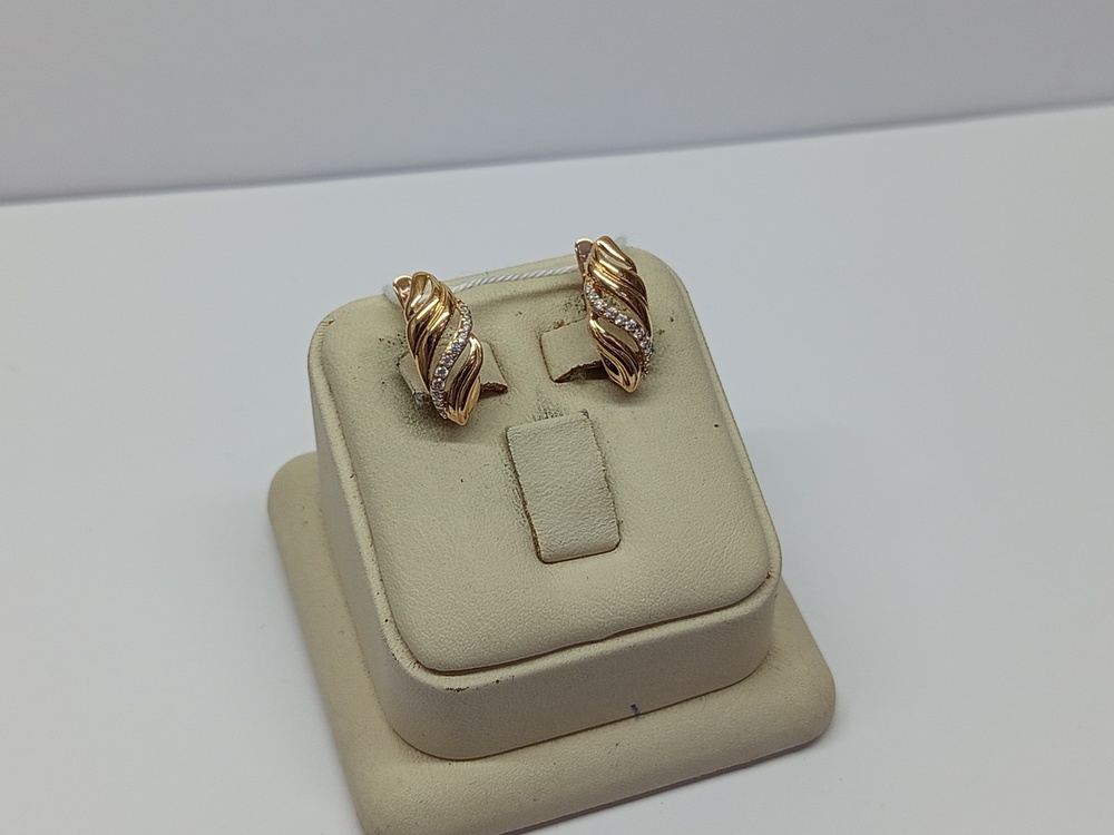 СКМИ585 СЕРЬГИ С КАМНЯМИ (Au 585)