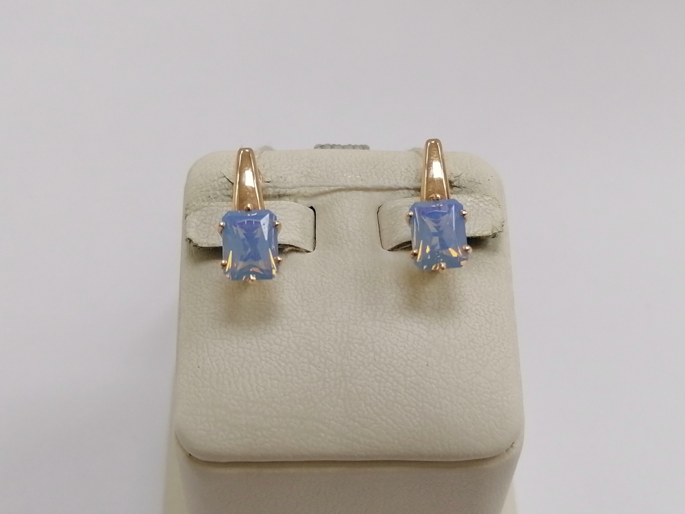 СЕРЬГИ С КАМНЕМ (Au 585)