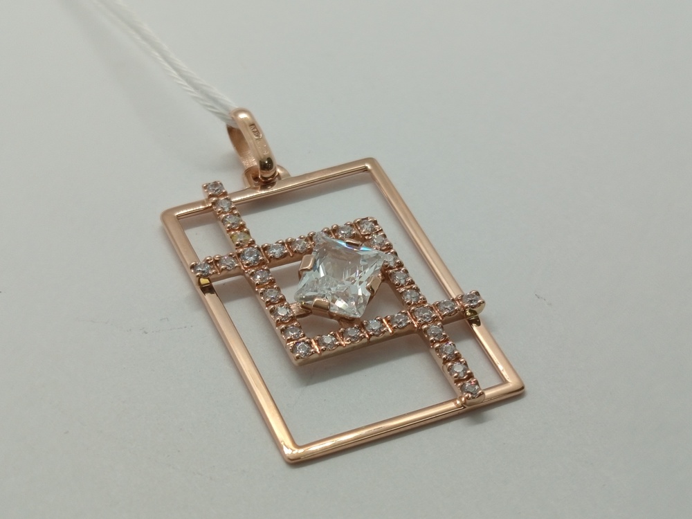 ПОДКМИ585 ПОДВЕСКА С КАМНЯМИ (Au 585)