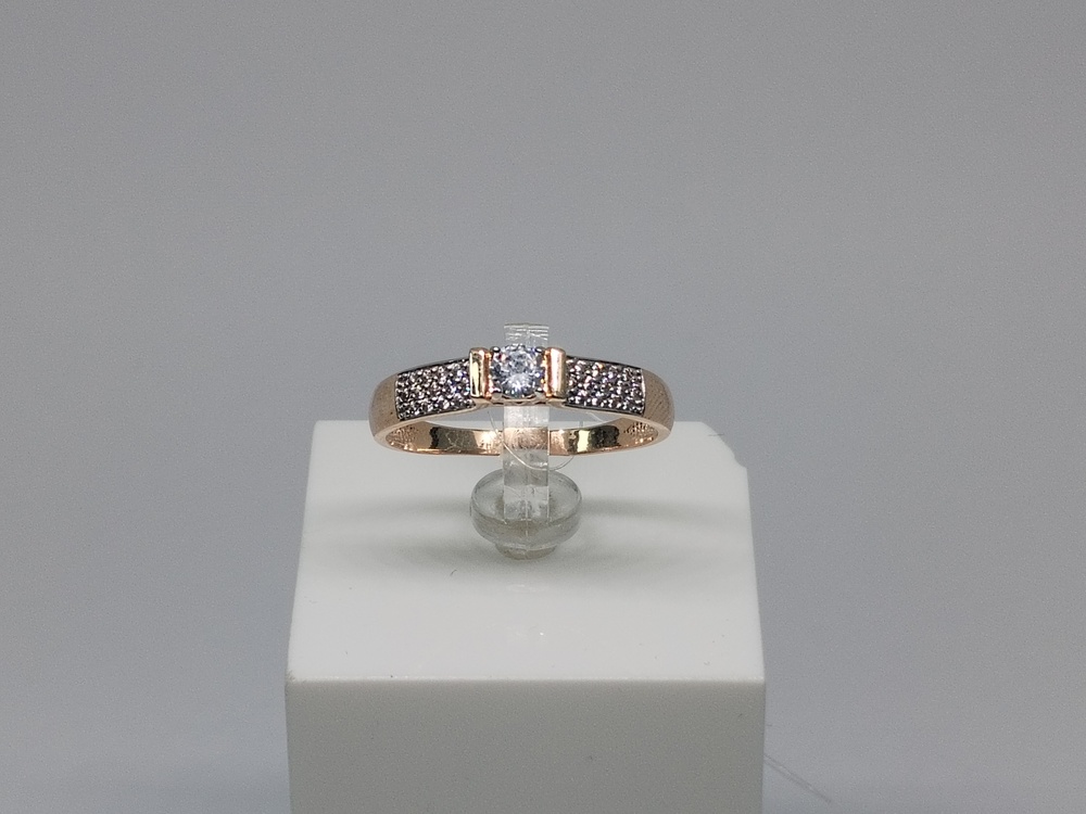 КОЛЬЦО С КАМНЯМИ (Au 585)