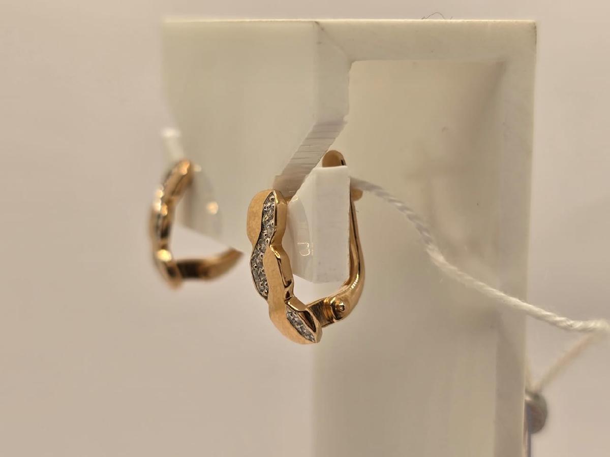 СКМИ585 СЕРЬГИ С КАМНЯМИ (Au 585)