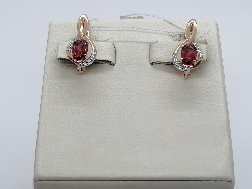 СКМИ585 СЕРЬГИ С КАМНЯМИ (Au 585)