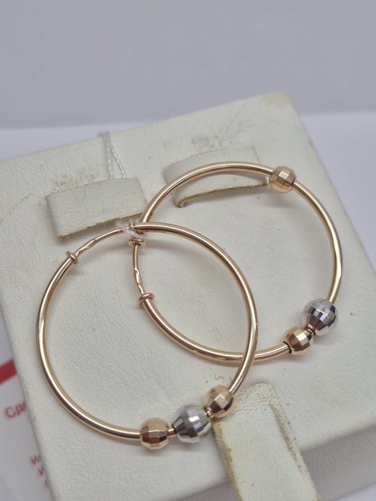 СЕРЬГИ КОНГО без камня (Au 585) СЕРЬГИ КОНГО без камня (Au 585)