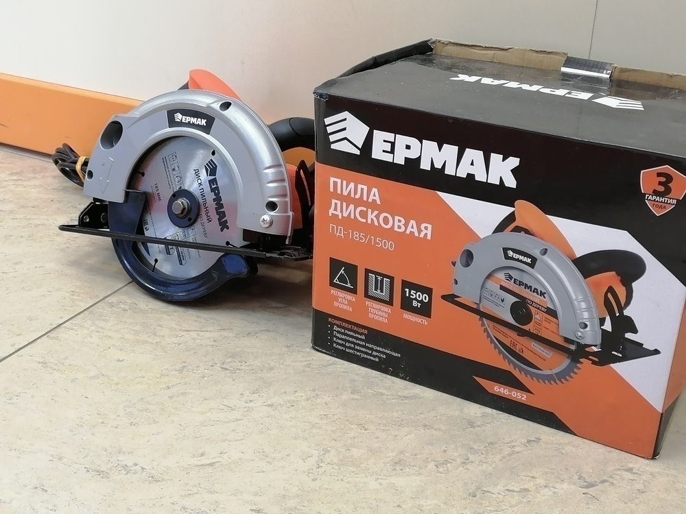 Дисковая пила Ермак ПД-185/1500