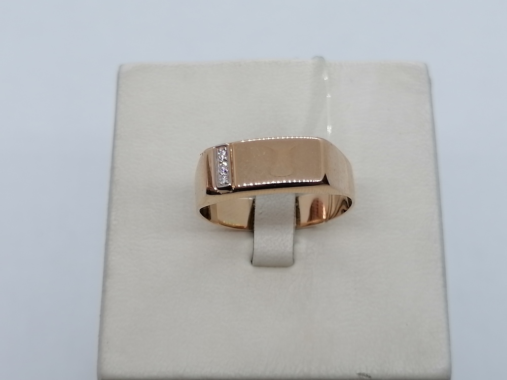 04-51-0962-01 КОЛЬЦО ПЕЧАТКА с камнями (Au 585)