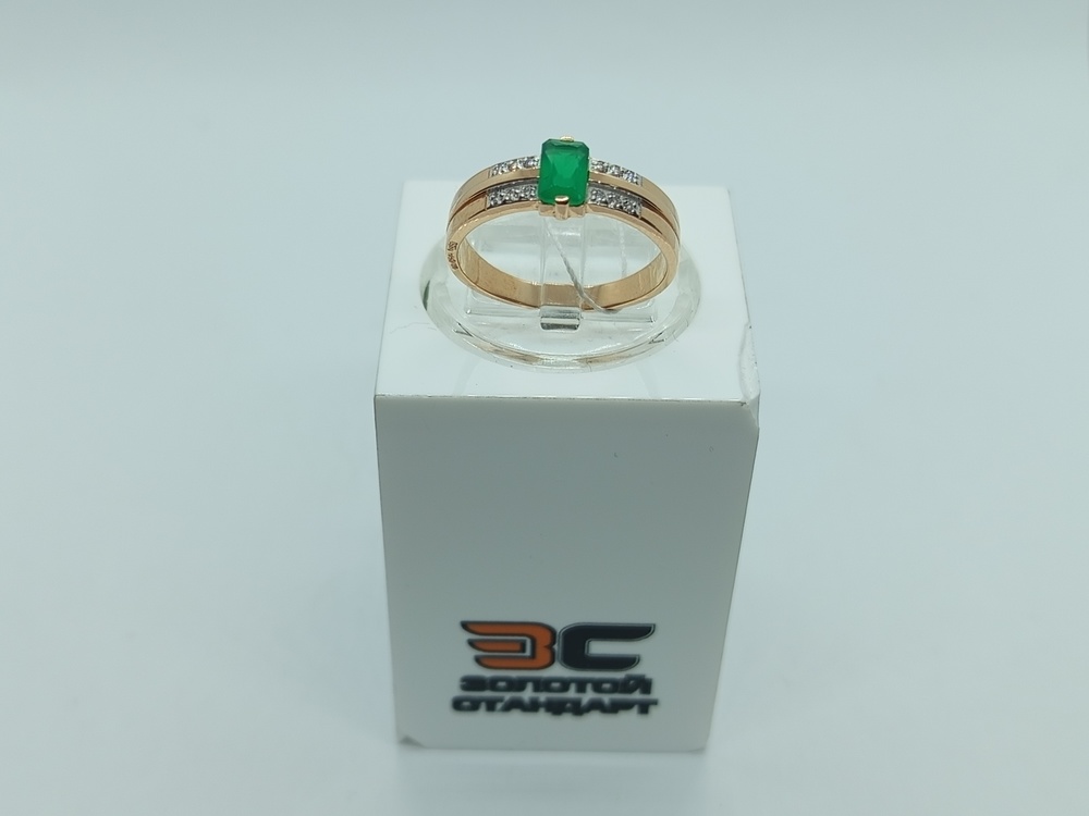 КОЛЬЦО С КАМНЯМИ (Au 585)