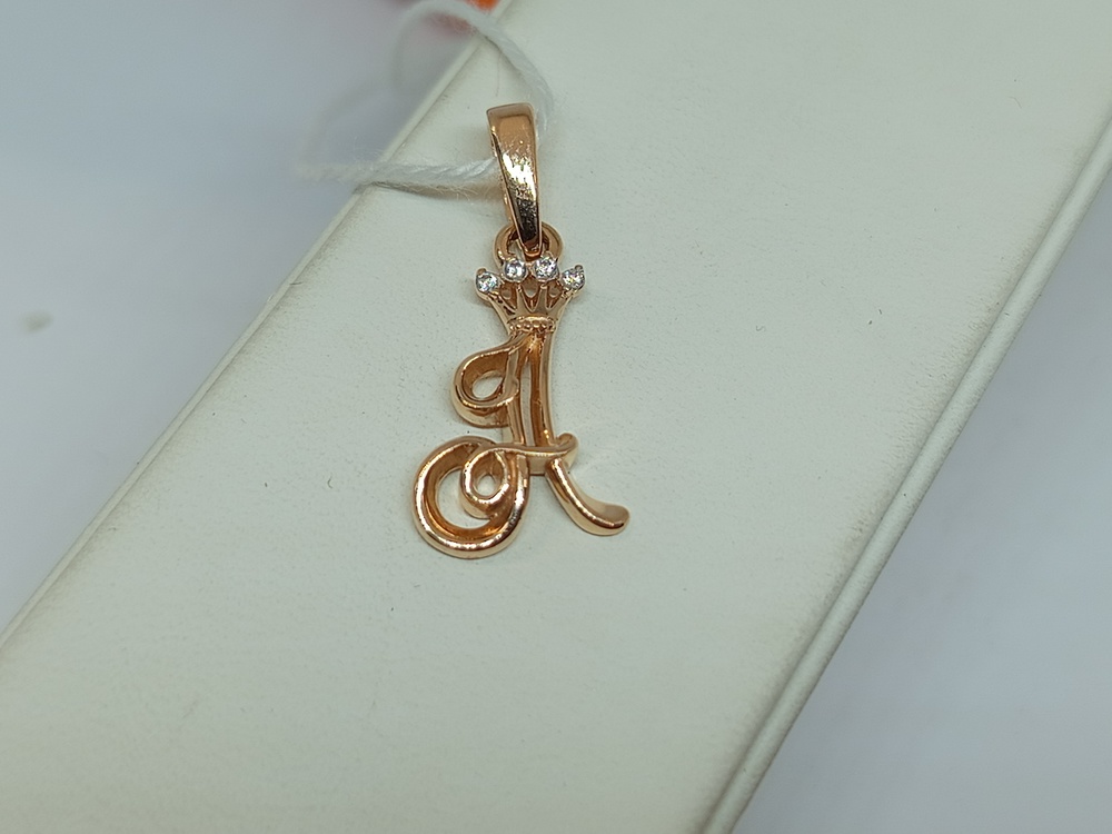 ПОДВЕСКА БУКВА А Au 585