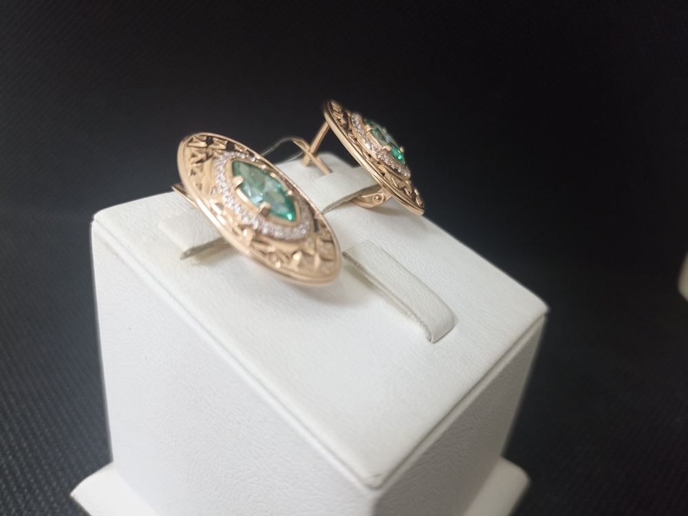 СЕРЬГИ С КАМНЯМИ (Au 585)