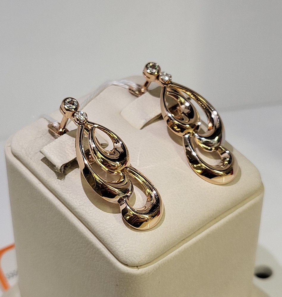 СКМИ585 СЕРЬГИ С КАМНЯМИ (Au 585)