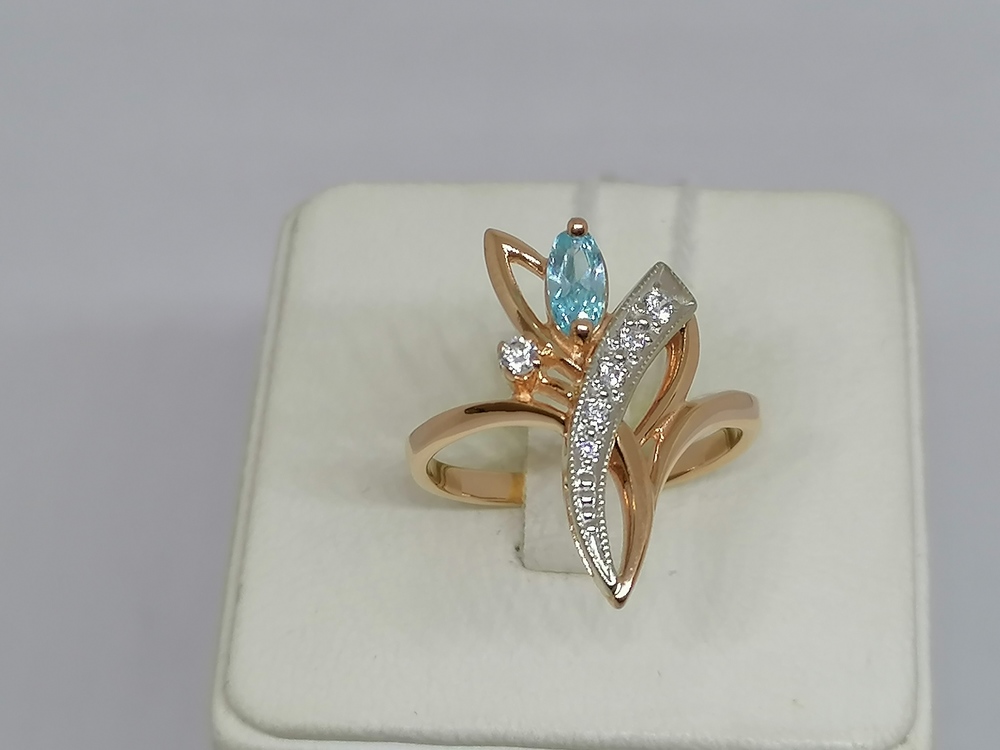 КОЛКМИ585 КОЛЬЦО С КАМНЯМИ (Au 585)