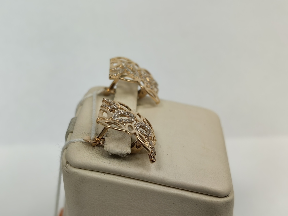 СКМИ585 СЕРЬГИ С КАМНЯМИ (Au 585)