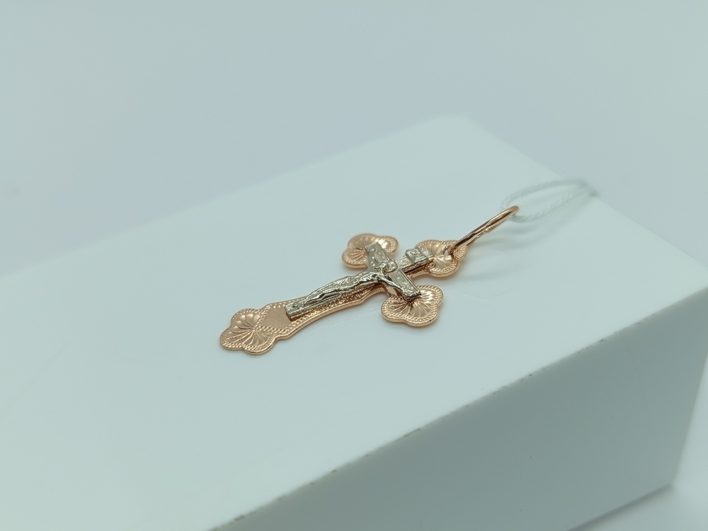 ПОДКБК585 ПОДВЕСКА КРЕСТ БЕЗ КАМНЯ (Au 585)