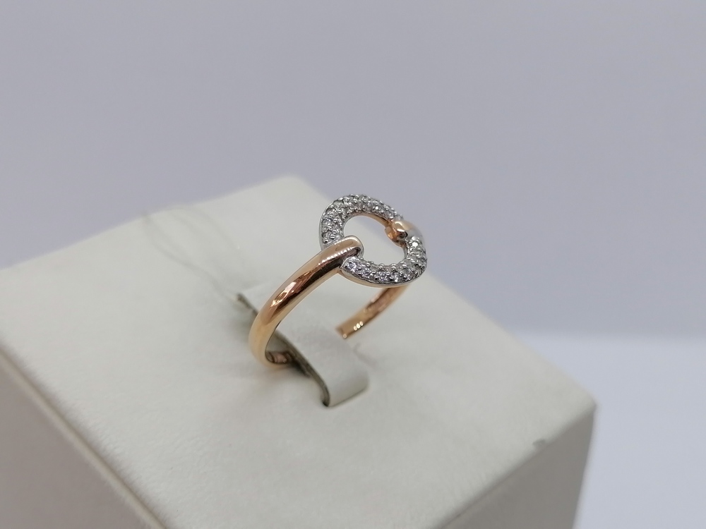 КОЛЬЦО С КАМНЯМИ (Au 585)