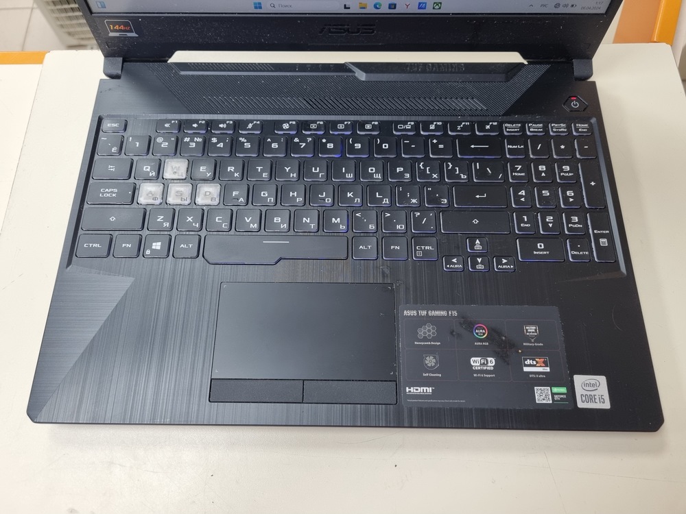 Ноутбук ASUS; Core i5-10300H, GeForce GTX 1650, 16 Гб, 480 Гб, Нет