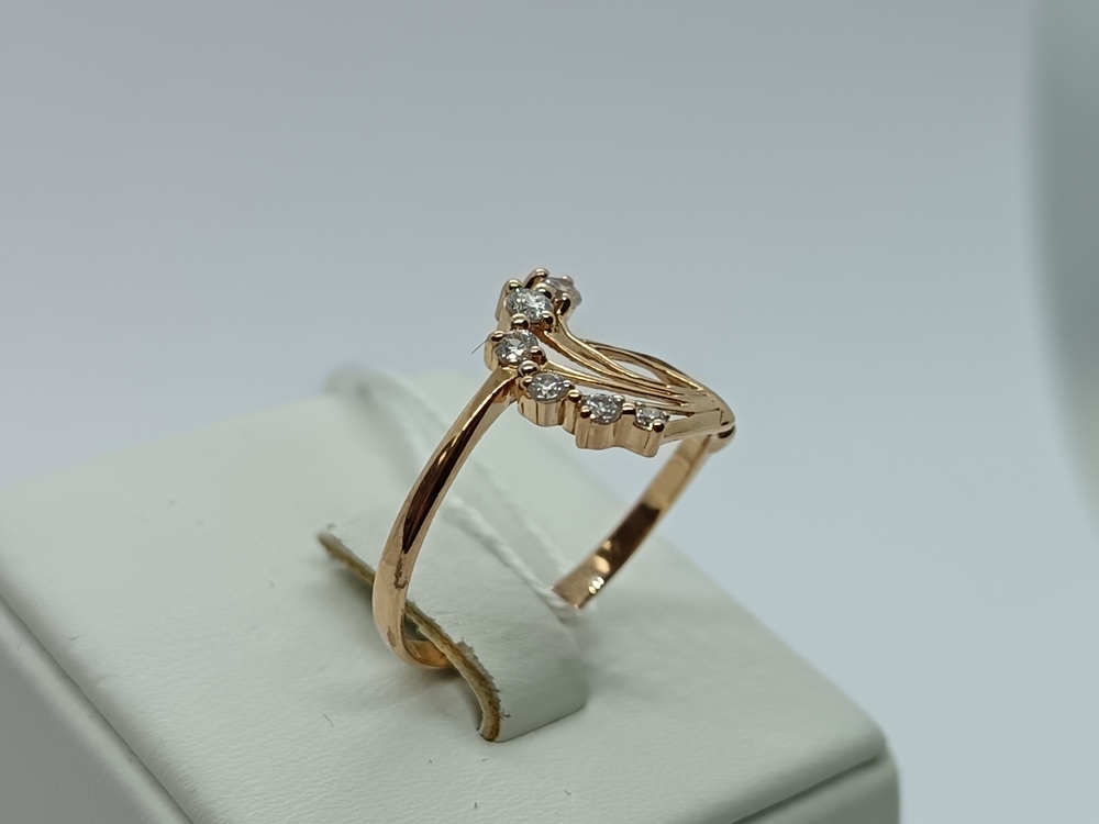 КОЛЬЦО С КАМНЯМИ (Au 585)