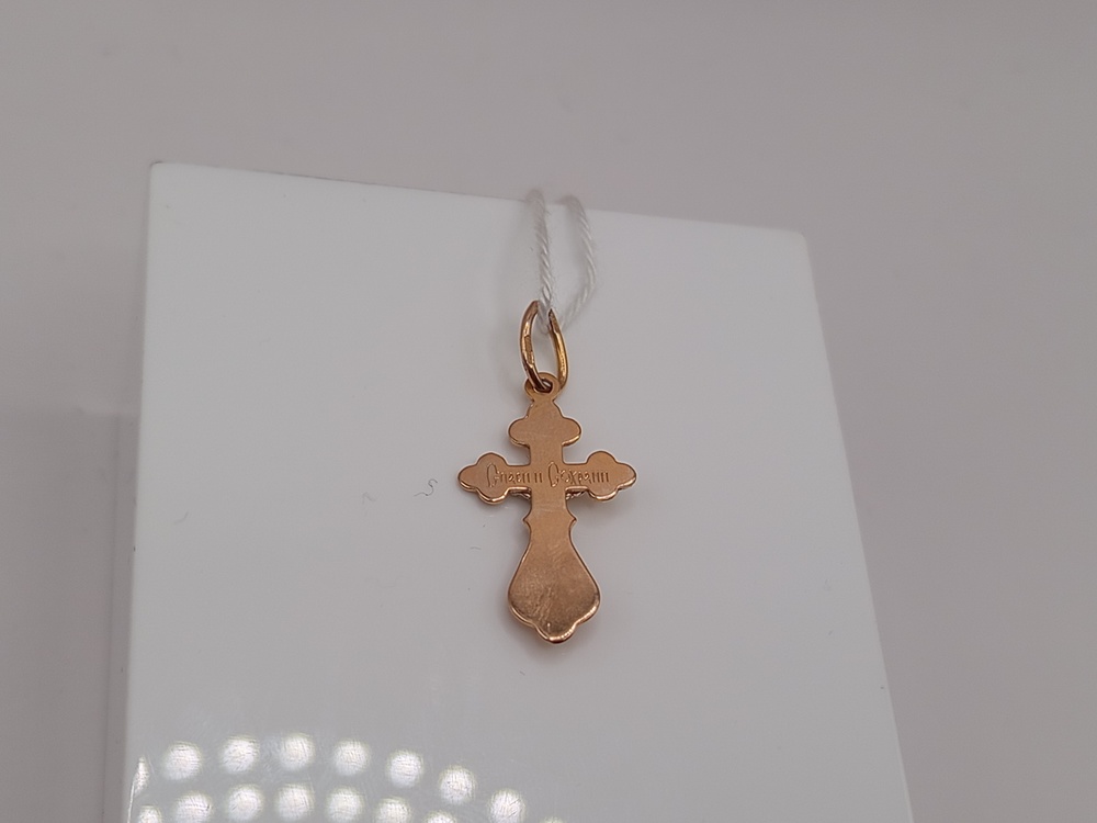 ПОДВЕСКА КРЕСТ БЕЗ КАМНЯ (Au 585)