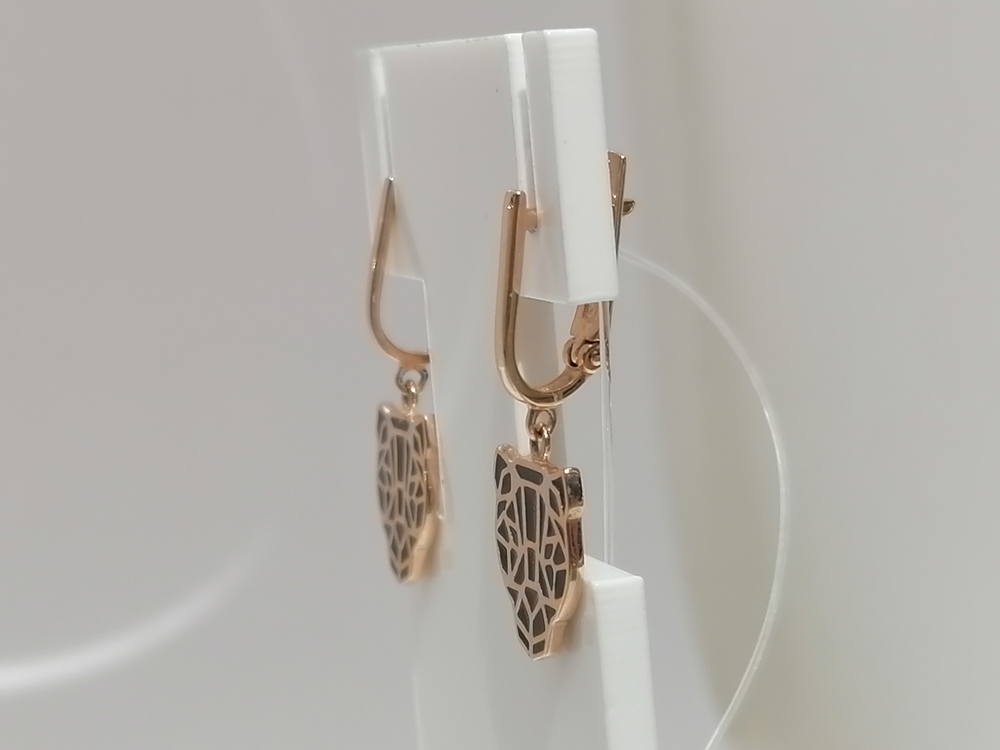 СЕРЬГИ ЭМАЛЬ (Au 585)