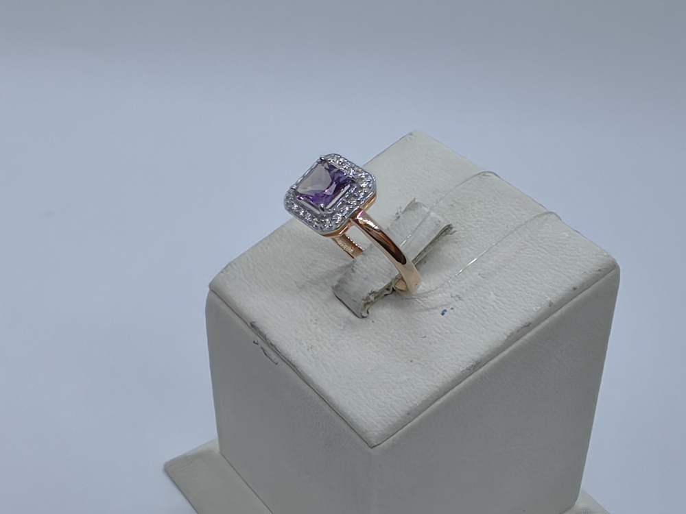 КОЛЬЦО АМЕТИСТ (Au 585)