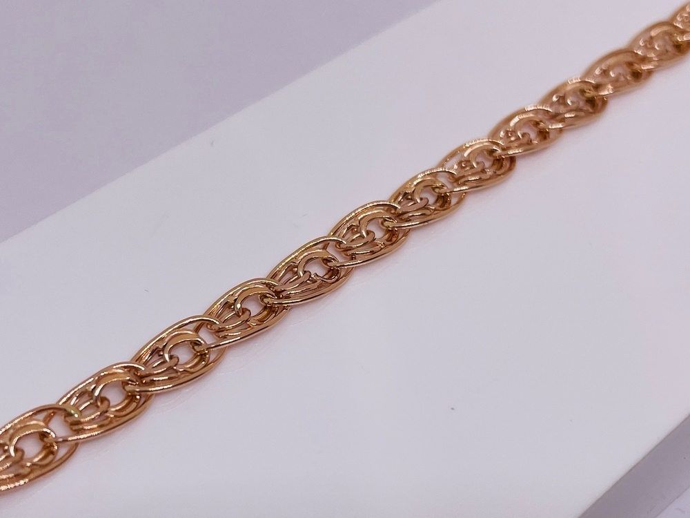 БРАСЛЕТ ПУСТОТЕЛЫЙ Нона-бисмарк (Au 585)