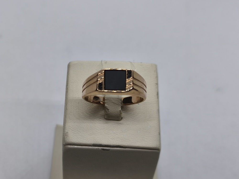 08-540160 КОЛЬЦО ПЕЧАТКА с камнями (Au 585)