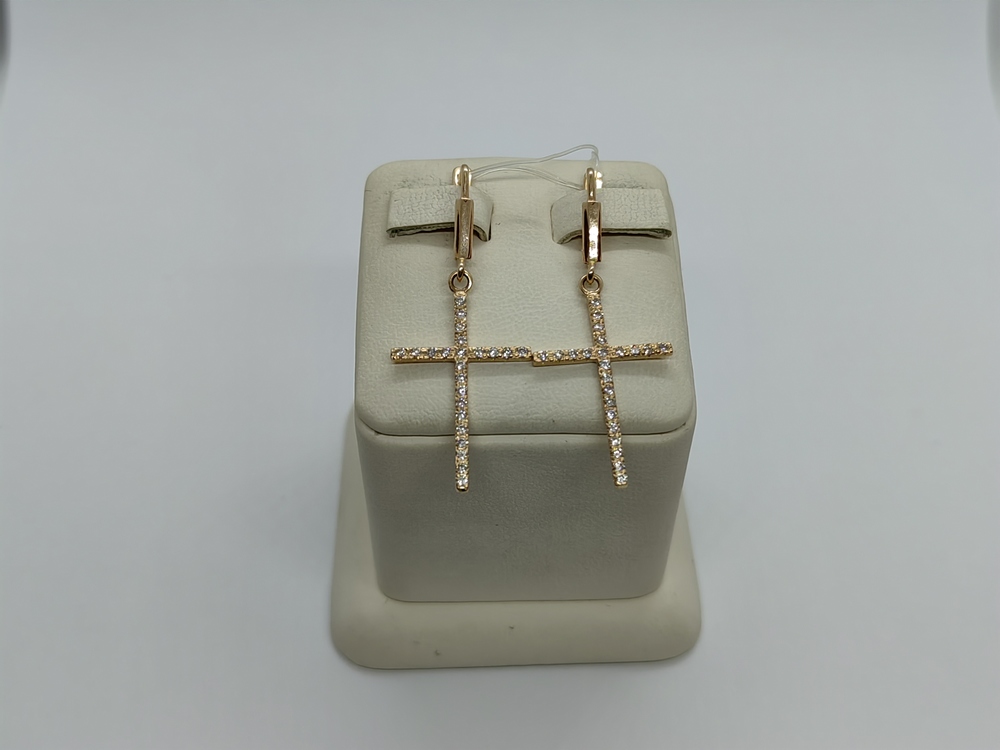 12168 СЕРЬГИ С КАМНЯМИ (Au 585)