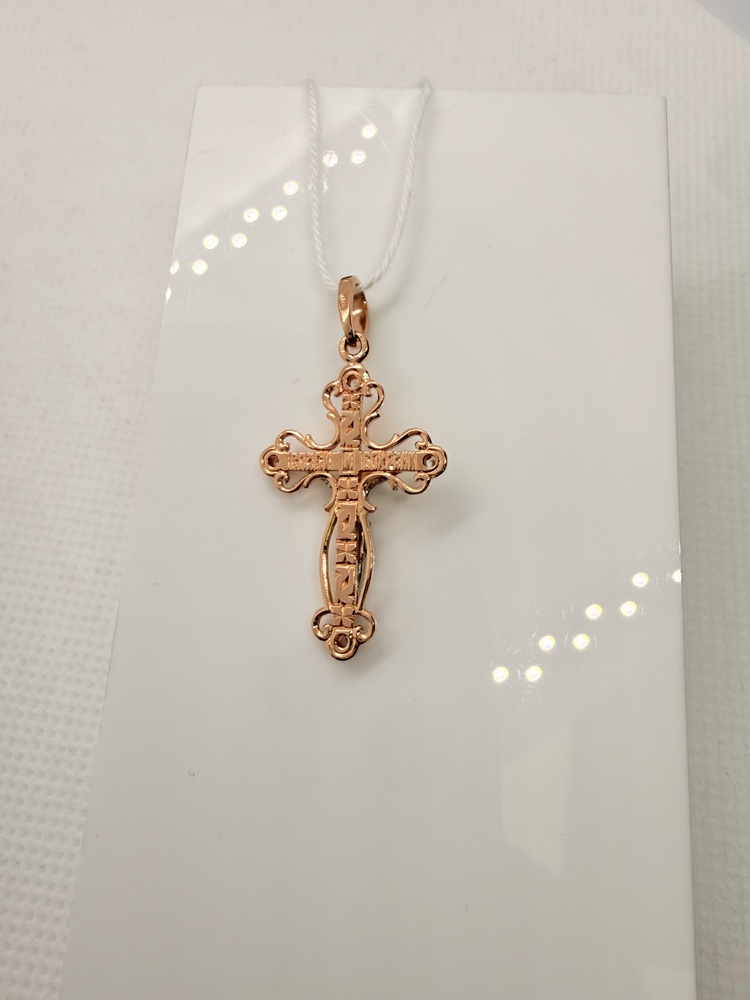 ПОДВЕСКА КРЕСТ С КАМНЯМИ (Au 585)