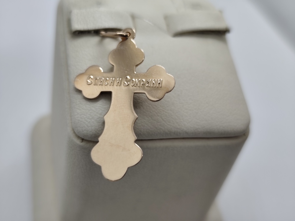 ПОДВЕСКА КРЕСТ без камня (Au 585)