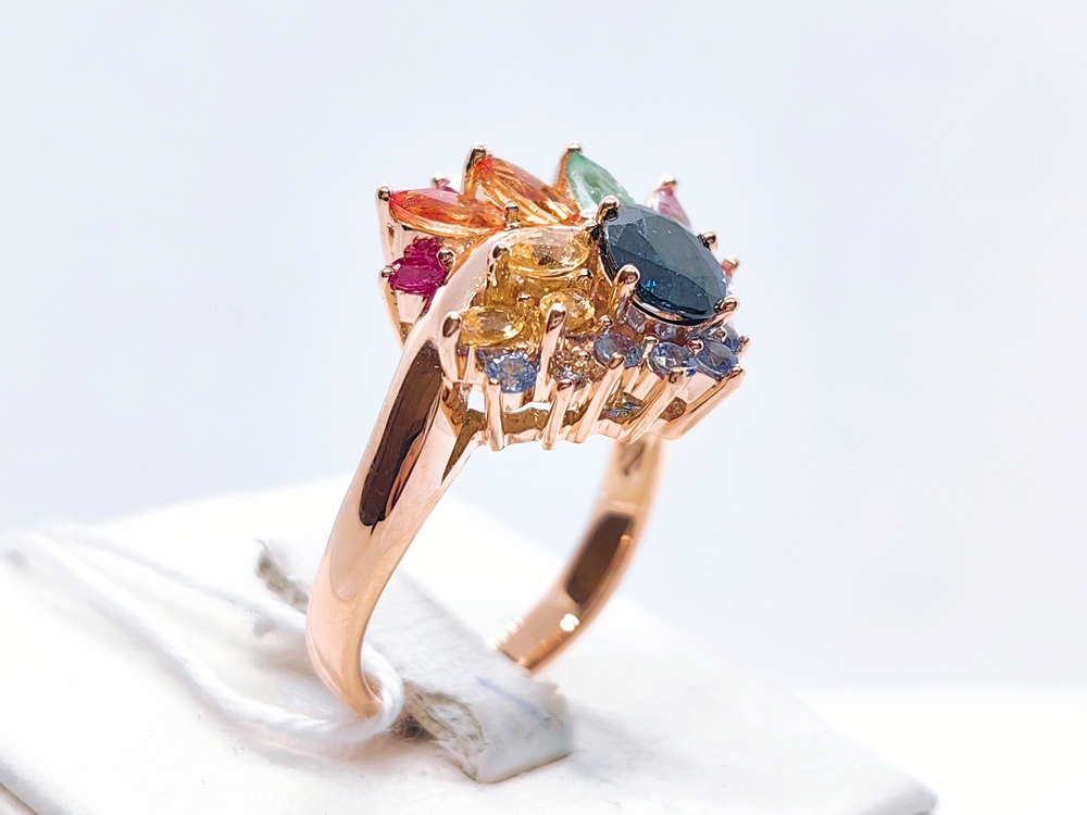 КОЛКМИ585 КОЛЬЦО С КАМНЯМИ (Au 585)