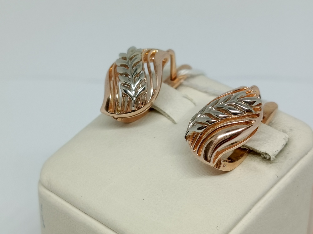 СБКМ583 СЕРЬГИ БЕЗ КАМНЯ (Au 583)