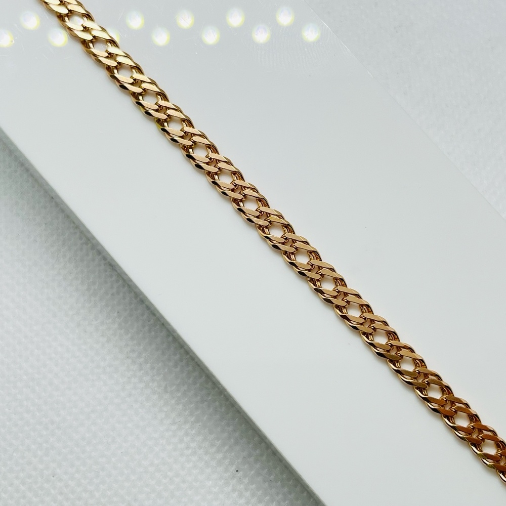 БРАСЛЕТ ПОЛНОВЕСНЫЙ Ромб двойной Au 585