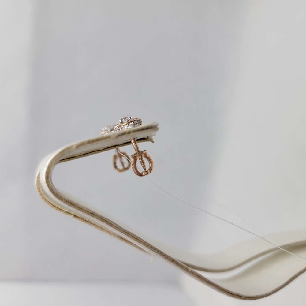 СЕРЬГИ ПУСЕТЫ с камнями (Au 585)