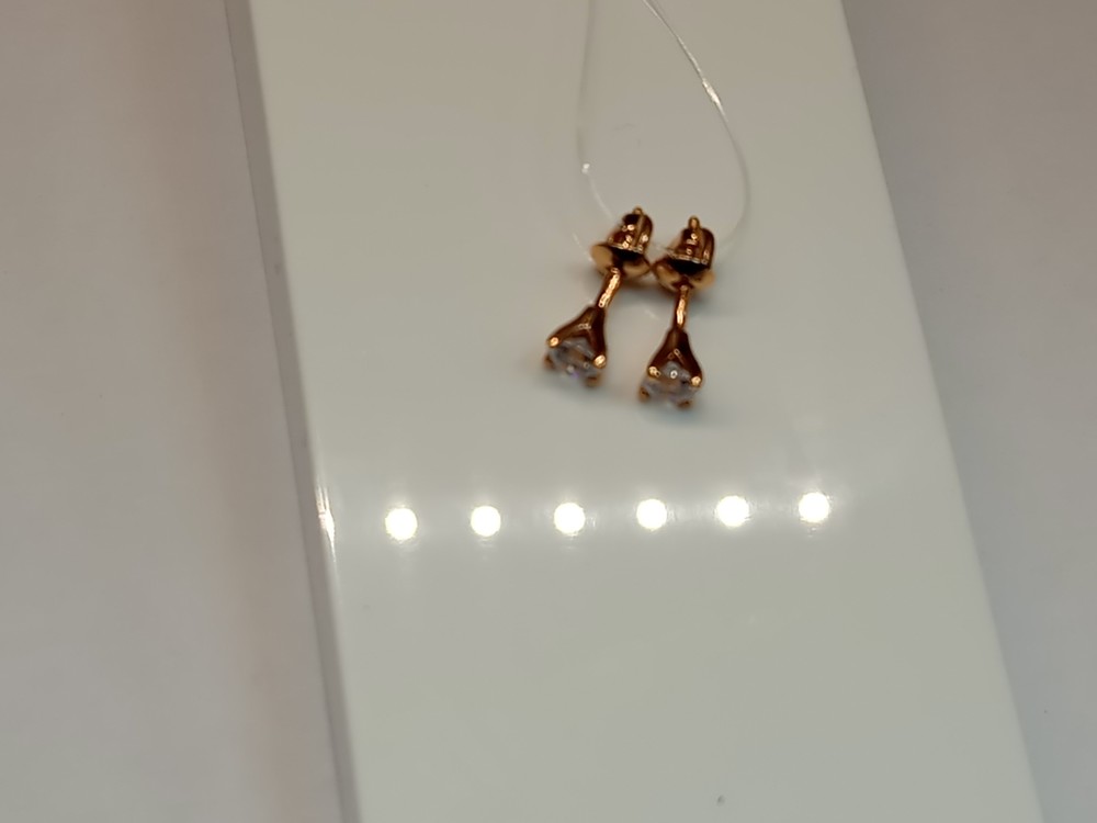 СЕРЬГИ ПУСЕТЫ с камнем (Au 585)