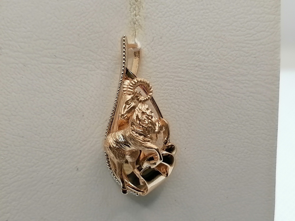 ПОДВЕСКА ЗНАК ЗОДИАКА ОВЕН (Au 585)