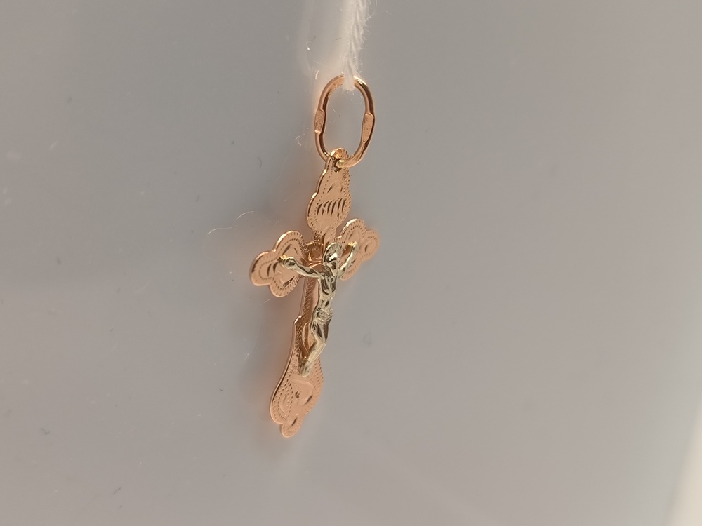 ПОДКБК585 ПОДВЕСКА КРЕСТ БЕЗ КАМНЯ (Au 585)