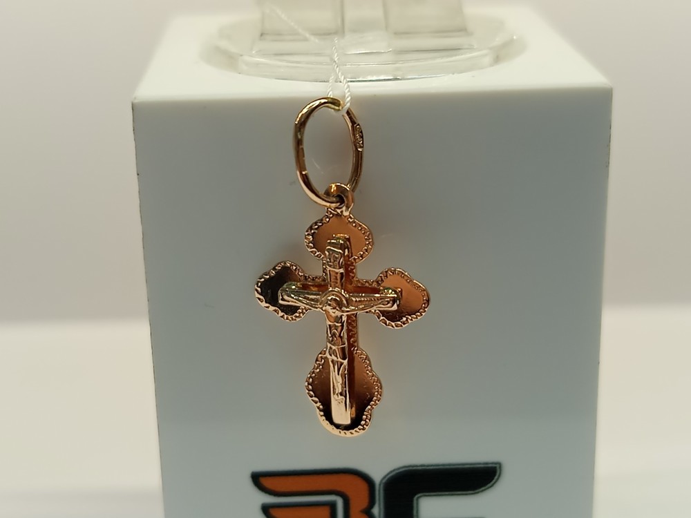 ПОДКБК585 ПОДВЕСКА КРЕСТ БЕЗ КАМНЯ (Au 585)