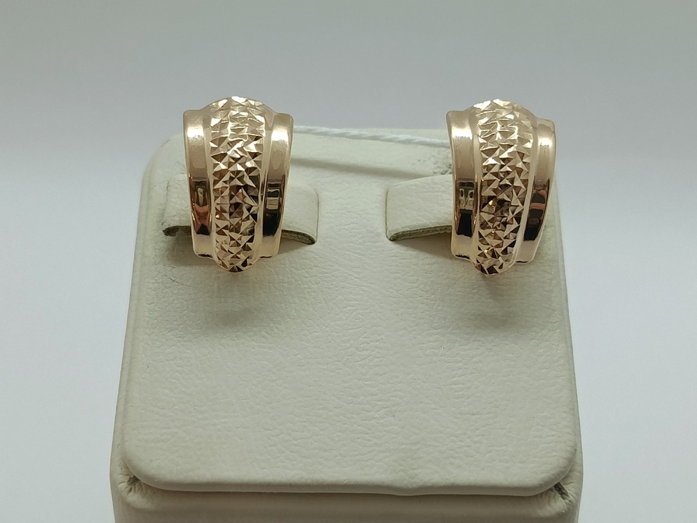 СБКМ585 СЕРЬГИ БЕЗ КАМНЯ (Au 585)