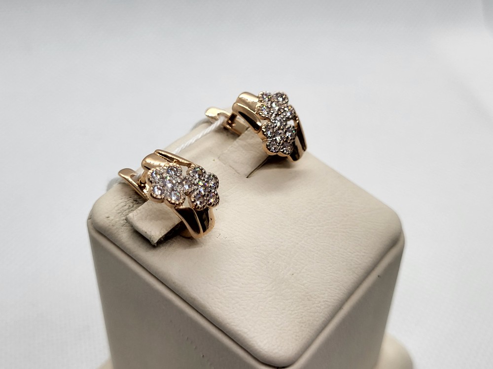 СКМИ585 СЕРЬГИ С КАМНЯМИ (Au 585)