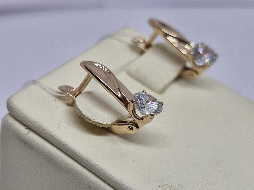 СЕРЬГИ С КАМНЕМ (Au 585)