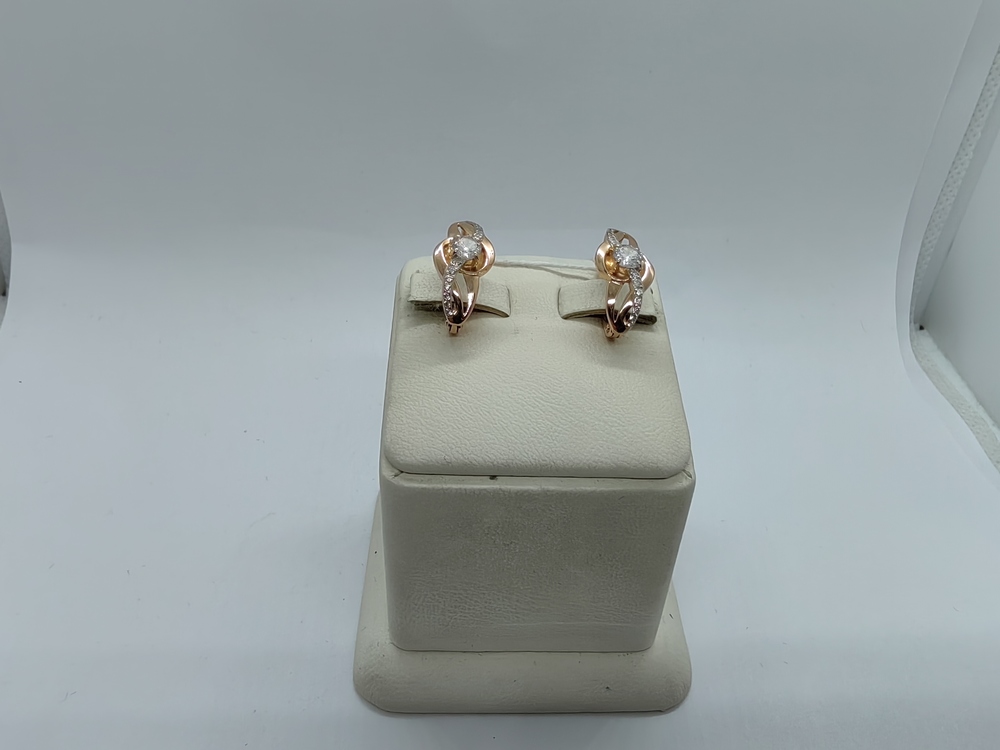 СКМИ585 СЕРЬГИ С КАМНЯМИ (Au 585)