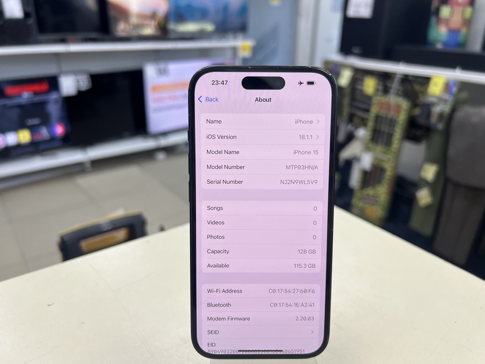 Смартфон Apple Iphone 15 128Gb