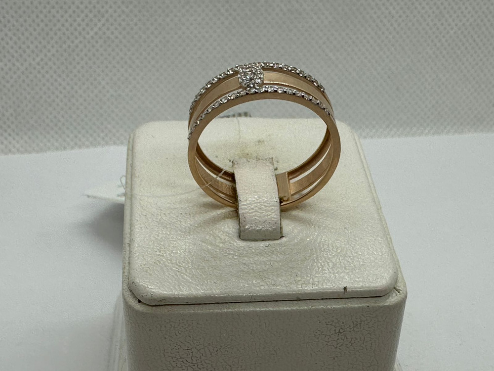 КОЛЬЦО С КАМНЯМИ (Au 585)