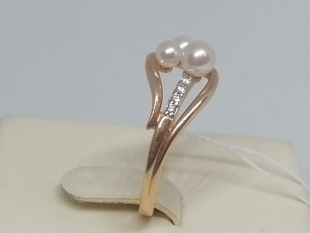 КОЛЬЦО С КАМНЯМИ (Au 585)