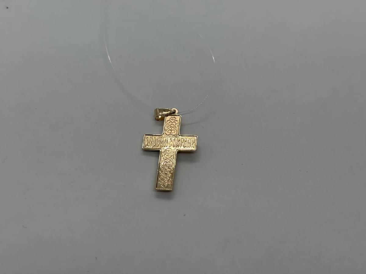 ПОДВЕСКА КРЕСТ без камня (Au 585)